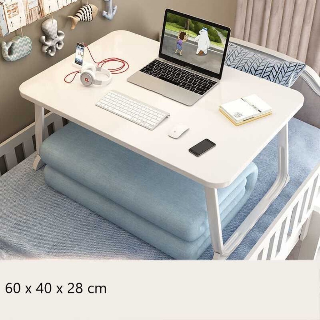 Meja Lipat Laptop Belajar Foldable Bed Table Multifungsi Kaki Desain U