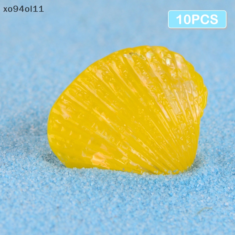 Xo 10PCS Aquarium Mini Resin Lucu Multicolor Hewan Bintang Laut Mikro Lanskap Ornamen Shell Sea View Ikan Aquarium Dekorasi OL