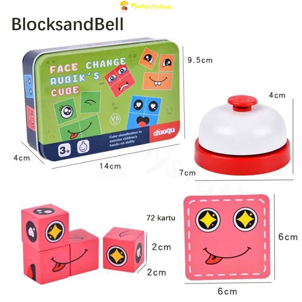 Mumystation Mainan Face Changing Cube Family Game Puzzle Anak Mainan Edukasi