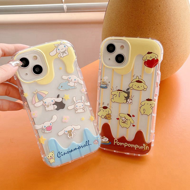 All New Cute sanrio Ice Cream Clear Soft Bumper Case for Apple iPhone XR XS Max 11 12 13 14 Pro Max 14 Plus Girl Woman's Fashion Pretty Phone Case