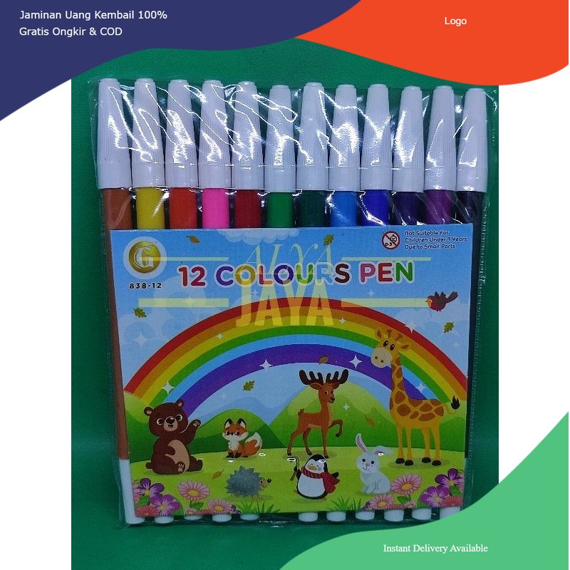 Spidol Warna Permanen 1 pack 12 pcs