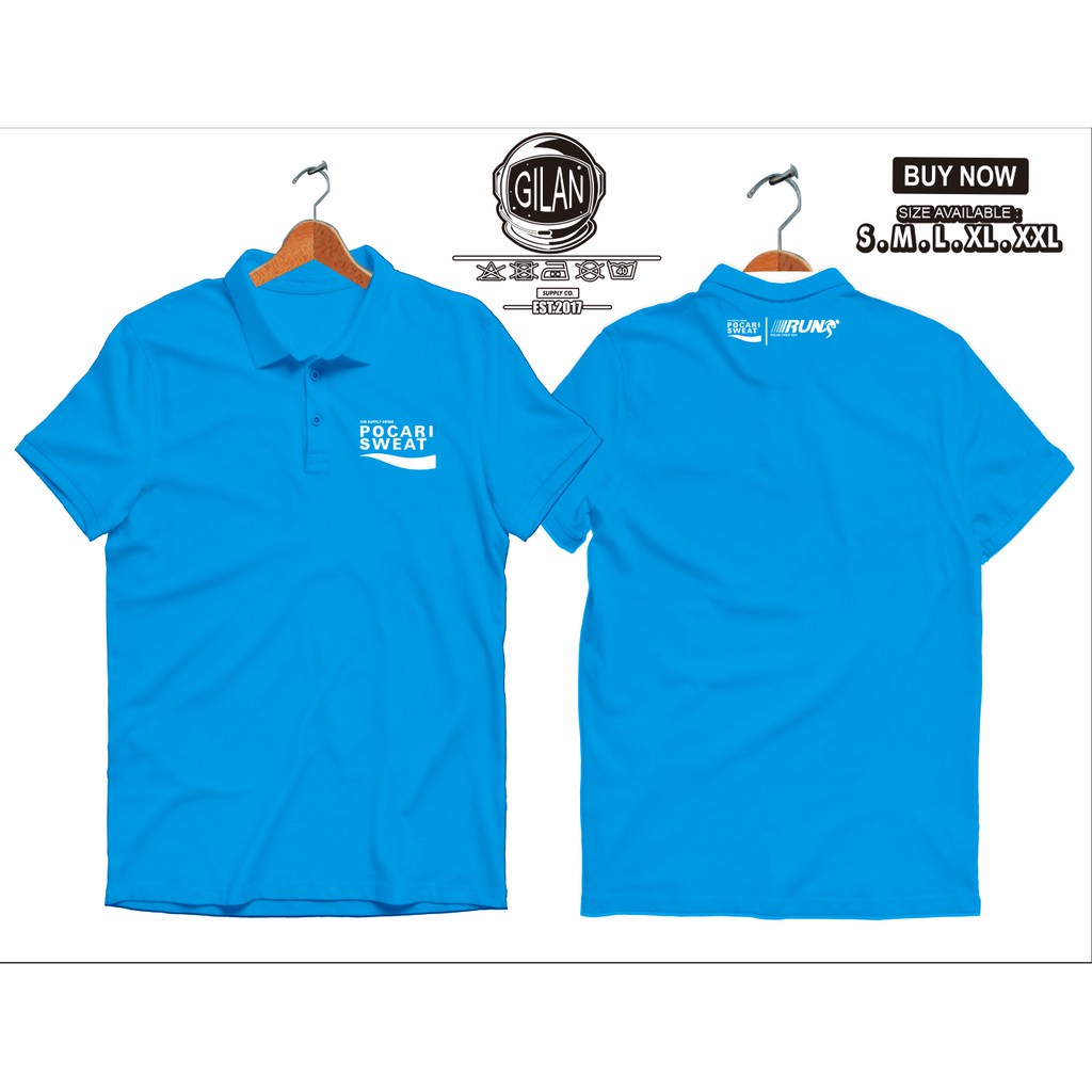 POLOSHIRT POLO SHIRT KAOS KERAH POCARI SWEAT RUN MARATHON LOGO OLAHRAGA - GILAN CLOTH