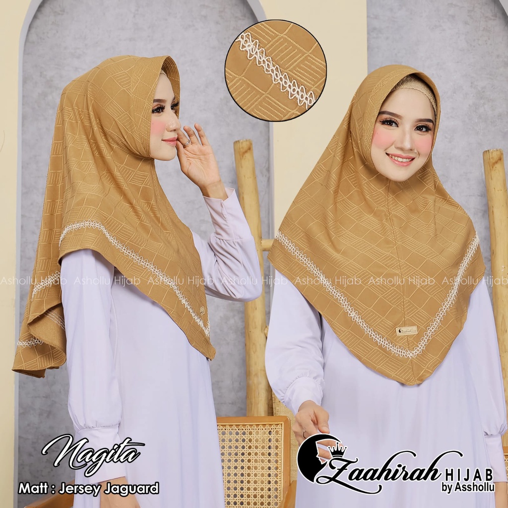 Hijab Instan Nagita Picot Zaahirah Hijab Motif Kotak By Asshollu