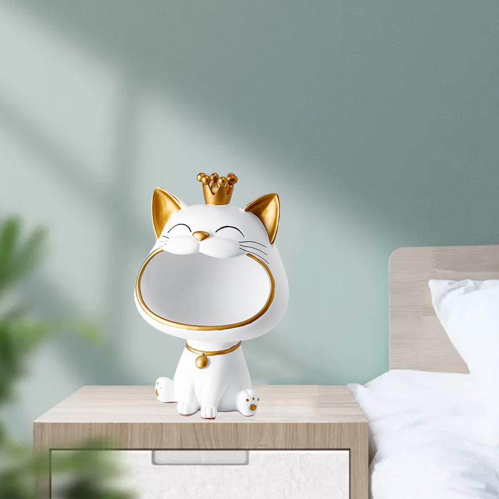 Huit Patung Kucing Keberuntungan Feng Shui Figurine Kunci Penyimpanan Serba Serbi Home Decor