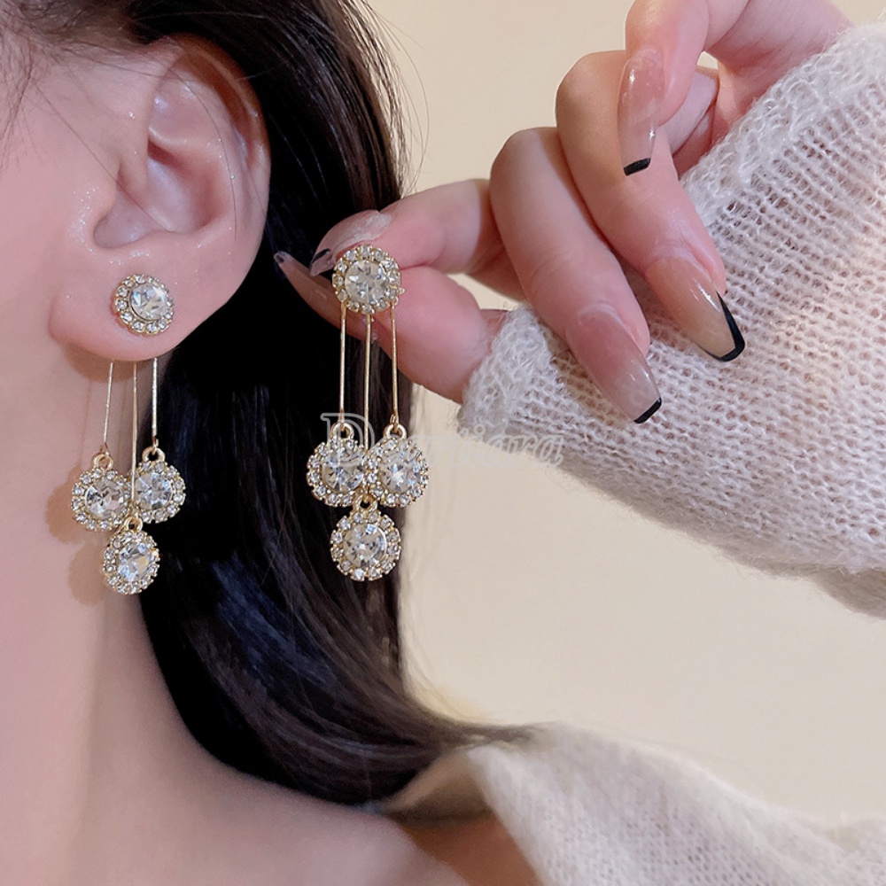 Anting Gaya Panjang Kualitas Tinggi Dan Temperamen Anting Pribadi Anting Rumbai Zirkon Fashion Perempuan