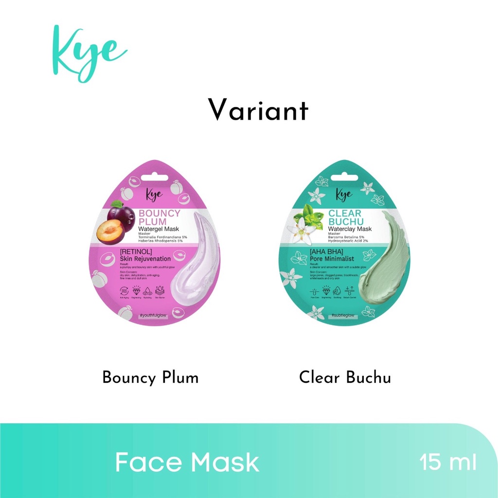 Kye - Clear Buchu Waterclay Mask - 15ml Sachet