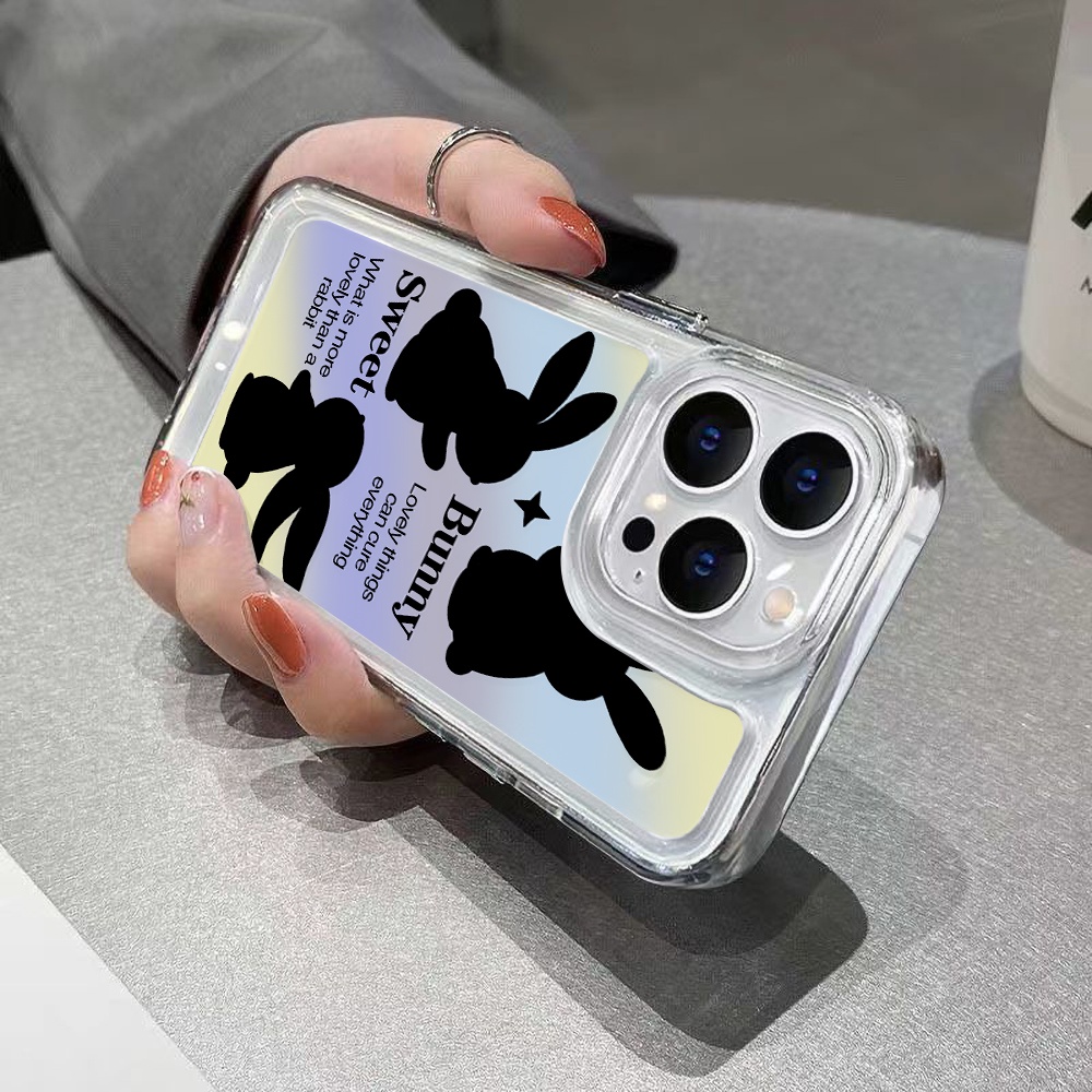 Sweet Bunny Case Untuk Vivo S12 S15 S6 S7 S9 S9E S10 5G S10 Pro X30 X30 Pro X50 X60 X70 X80 X27 V23 Pro V23E Iqoo 56 Neo5 Neo6 8 8 Pro Z6 U5 Ruang Akrilik TPU Belakang Sarung