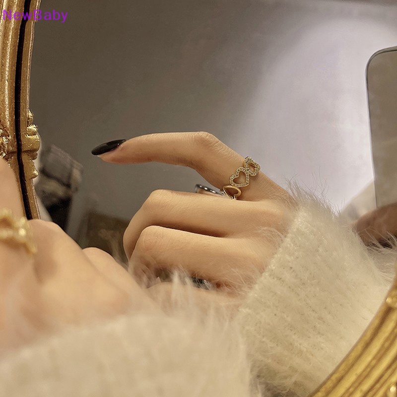 Newbaby Cincin Emas Romantis Dan Wanita Tercinta Perhiasan Korea Fashion Baru Pernikahan ID