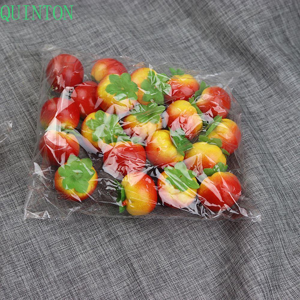 Quinton Mini Buah Palsu Plastik Jeruk Model Decor Busa Sayur Dekorasi Rumah Pesta Ornamen Simulasi Strawberry Ornamen