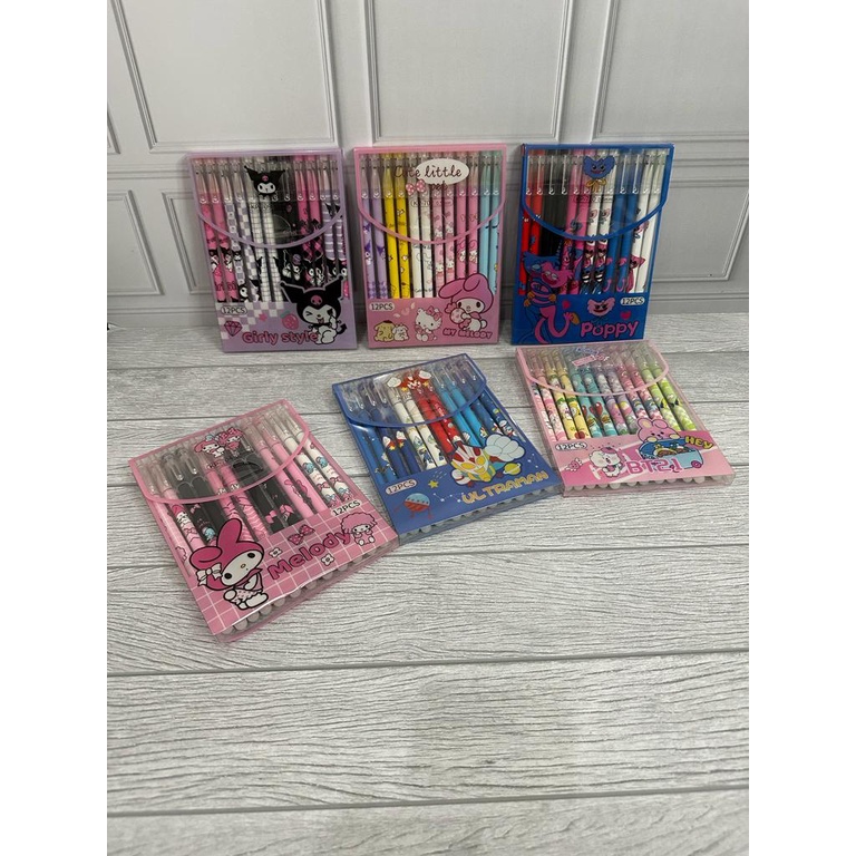 

( 12 PCS SATU LUSIN ) Pulpen Erasable / Gel Pen Bisa DiHapus Vis-1 Fancy