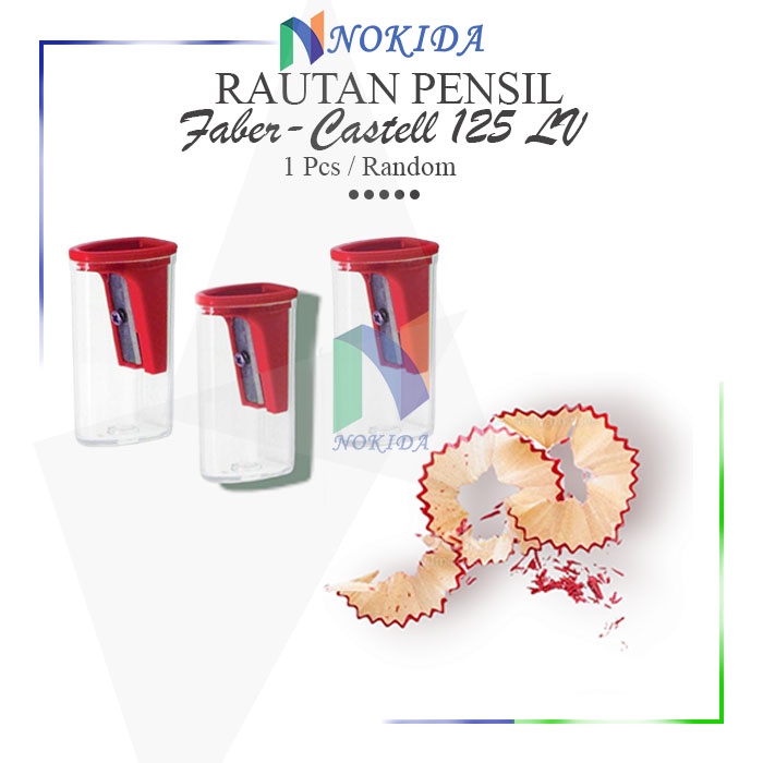 

Nokida Pencil Sharpener Faber Castell / Serutan Pinsil 1 Lubang Penyerut Orotan 1 Pcs / Pengserut Pinsil 125 LV