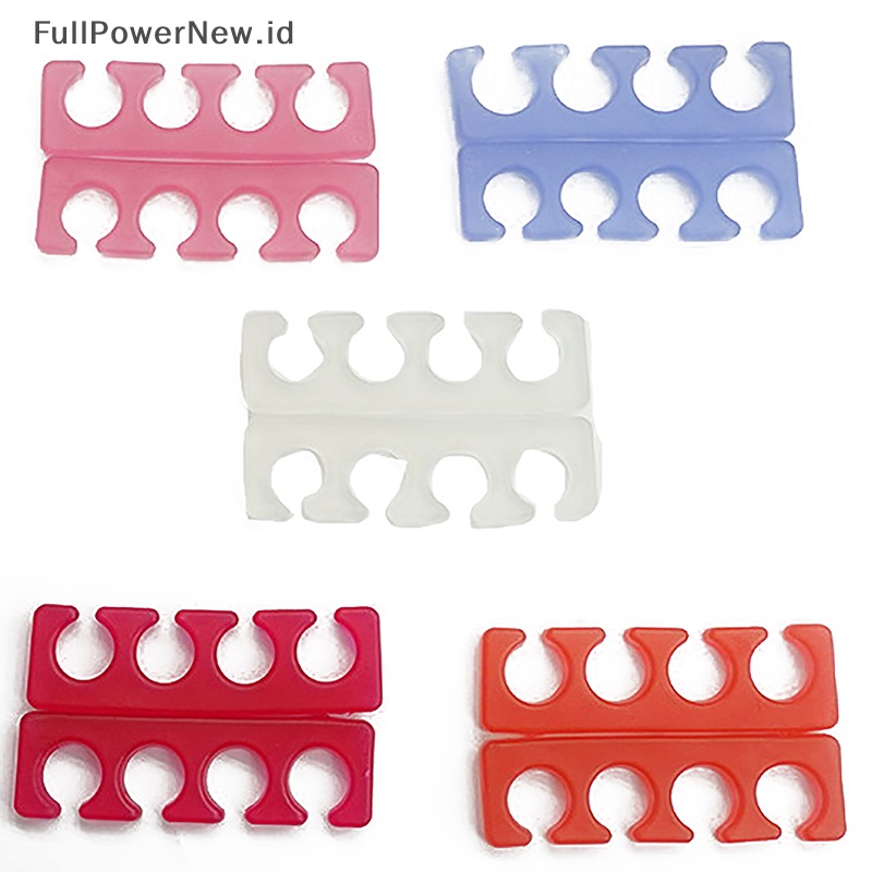 Power Reusable Soft Silicon Toe Finger Separator Alat Poles Nail Art Pedicure ID