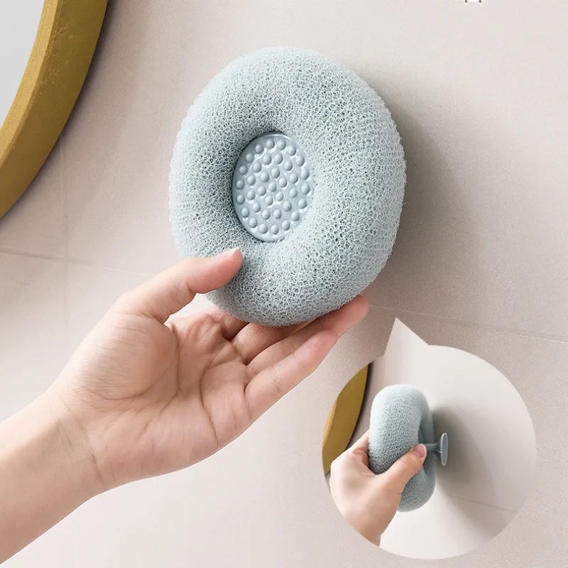 Exfoliator Scrubber Kulit Mandi Kreatif Dengan Suction Cup/ Body Shower Massage Brush Aksesoris Kamar Mandi