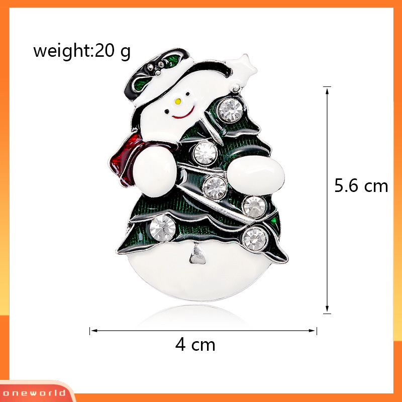 [ONE] Natal Snowman Bros Eropa Dan Amerika Christmas Snowman Drip Oil Alloy Kartun Bros Pakaian Bros Brooch