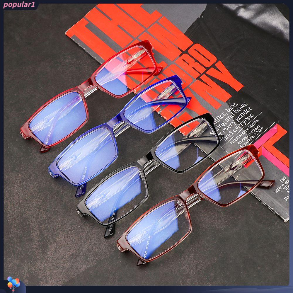 Populer Kacamata Baca Wanita Pria Ultra Ringan Resin +100~ +400 Diopter Eyeglasses Antifatigue