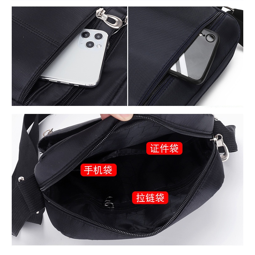 T4001 Tas selempang pria bahan kain oxford import berkualitas harga grosir bisa cod