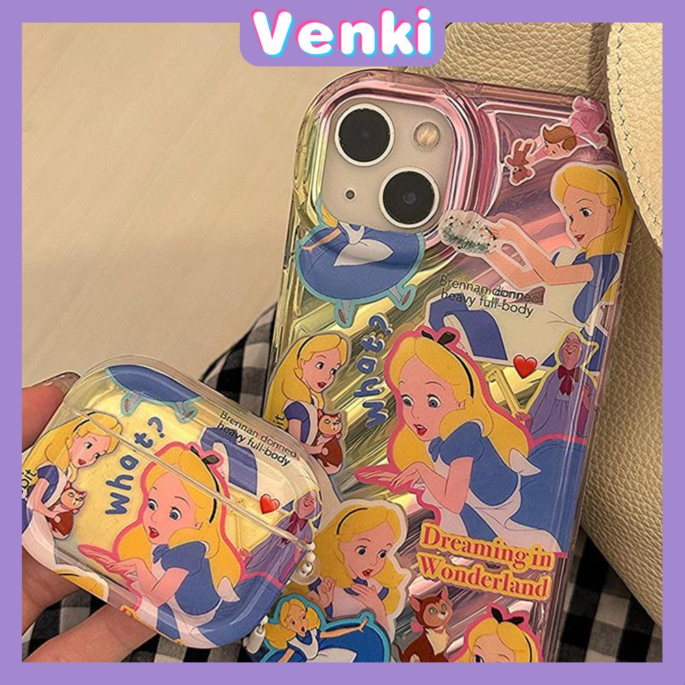 Venki - Untuk Iphone11 iPhone Case Laser Reflektif Bening Casing Ponsel TPU Lembut Shockproof Airbag Case Putri Lucu Kompatibel Dengan Iphone14 13 Pro Max 12 Pro Max XR XS 7Plus 8Plus