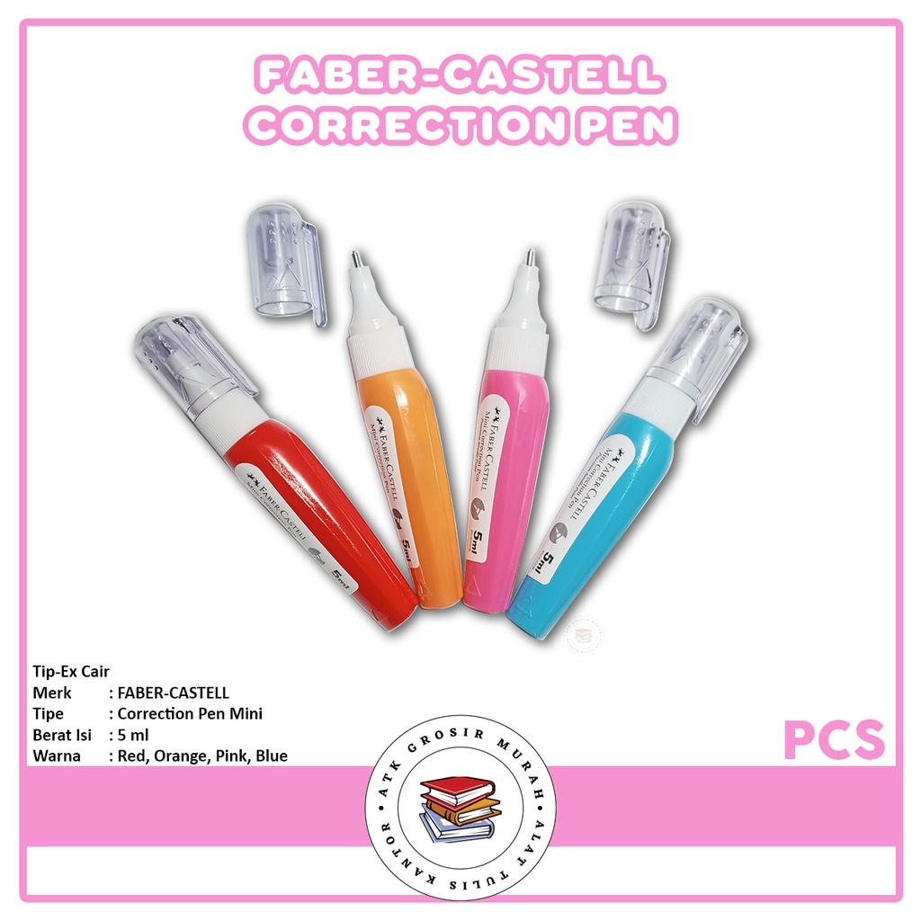 

FABER-CASTELL - Mini Correction Pen 5ml Tipe-Ex Cair - Pcs