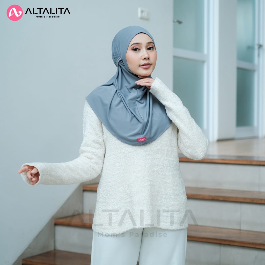 Altalita - Jilbab Bergo Nyta Hijab Sport Instan Tali Non Pet / Non Pad Bahan Jersey Premium Cocok Untuk Olahraga Volly Futsal Senam dan Sehari-Hari