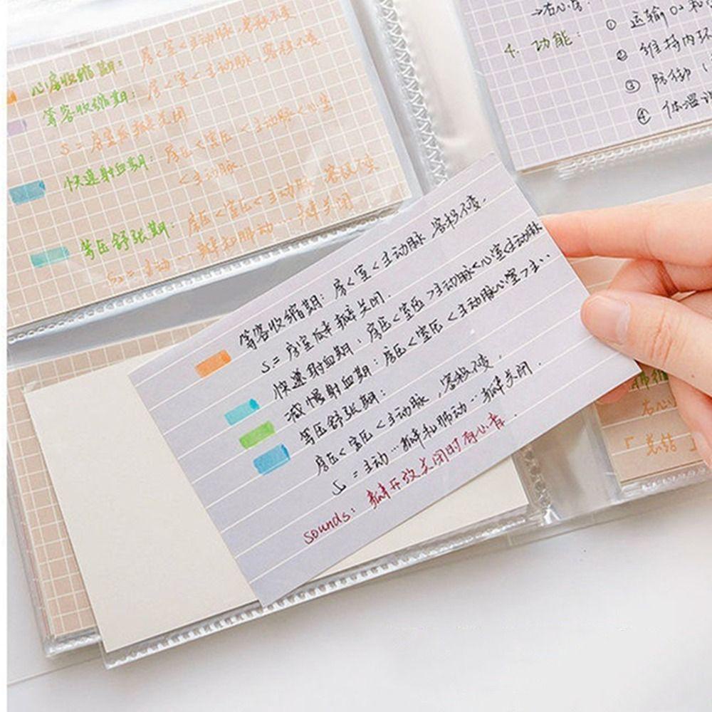 R-FLOWER Index Cards Holder Kotak Nota Bening Tempat Kartu Buku Folder Kartu