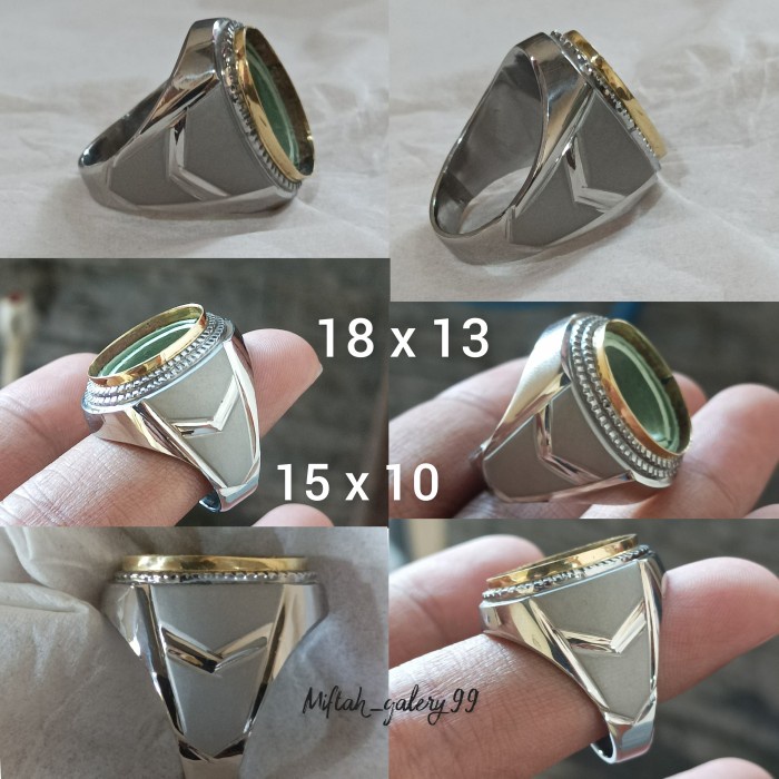 Ring emban monel handmade 13x18 - Biasa, 9