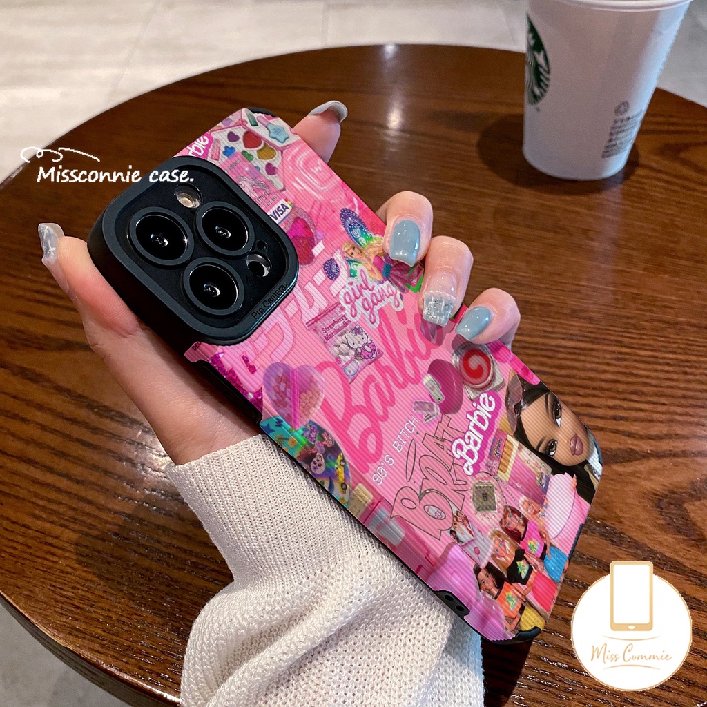 IPHONE Kreatif Graffiti Lukisan Minyak Huruf Inggris L Phone Case Kompatibel Untuk Iphone11 13 12 14 Pro MAX 11 7 8 Plus XR X XS MAX 7Plus Shockproof Leather Texture Cover