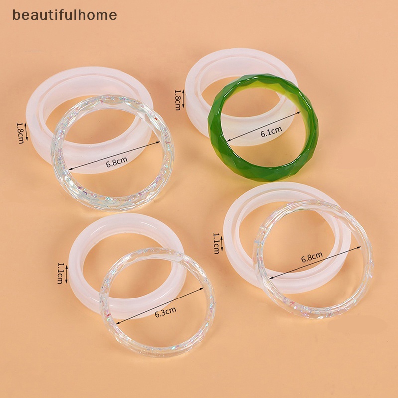 {beautifulhome} 1pc Cetakan Silikon Bangle Cetakan Silikon Bulat DIY Model Gelang Casg Tools.