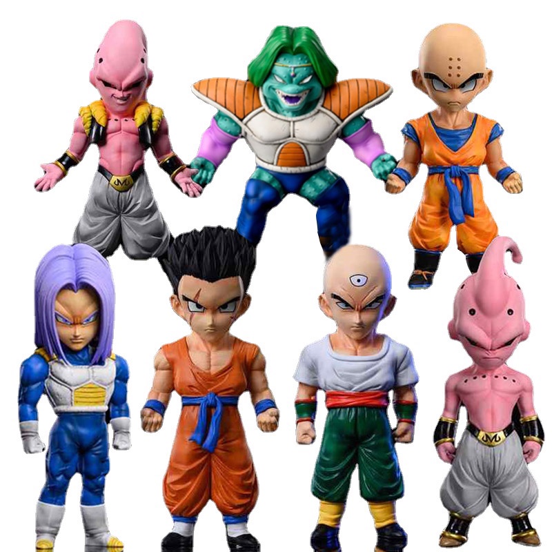 Dragon Ball Gk LG Q Versi Wcf Saab Tianjin Padi Gohan Kurin Majin Buu Figure Model Ornamen Peripheral Collection Mainan