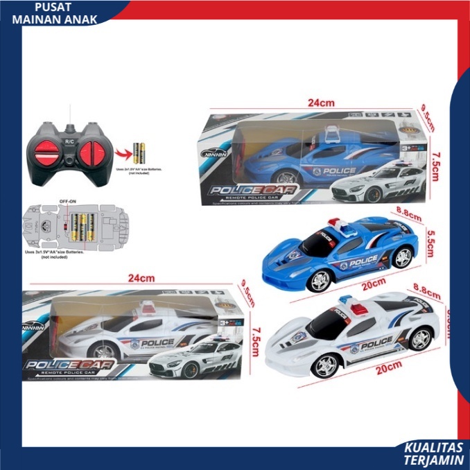 Mobil remote control Polisi | Mobil Remot kontrol Patroli Tahan Banting Racing Car New Version