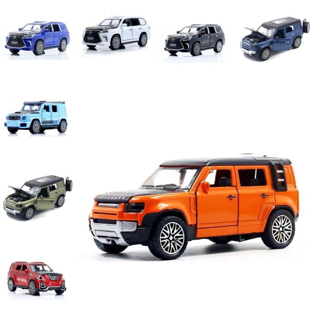 Patung Mobil QUINTON Miniatur, 4pintu Bisa Buka Simulasi Bahan Alloy Kendaraan Off-road, Dekorasi Kue Retro1/36 Lexus Lx570 Ornamen Kue Mini Untuk Mainan Anak