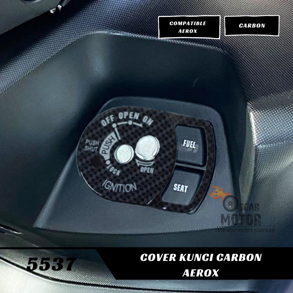 COVER KUNCI KONTAK CARBON AEROX TUTUP PELINDUNG KUNCI KONTAK NEW AEROX 155 OLD KARBON