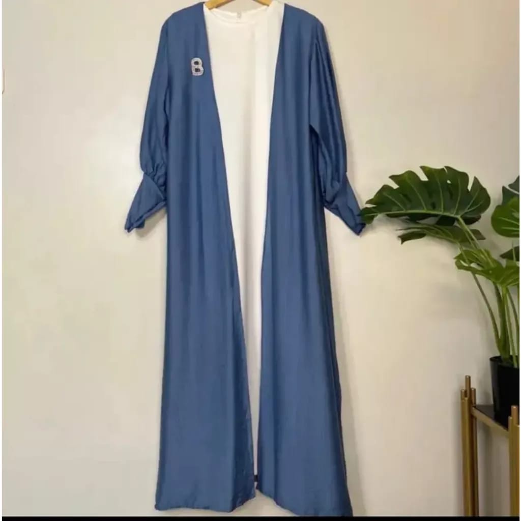 DUBAI OUTHER LONGCARDI OUTER DUBAY POLOLINEN LUARAN MUSLIM CASUAL FORMAL TERBARU KEKINIAN OOTD KOREAN STYLE NEW