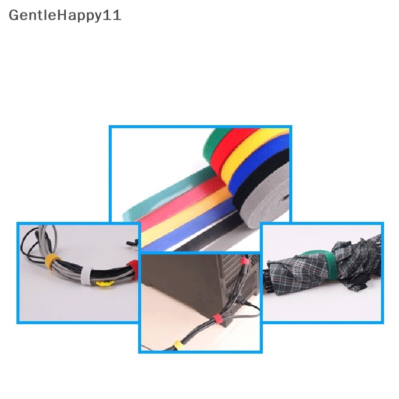 Gentlehappy 1m 5m Pancing Tie Holders Straps Ikat Pinggang Suspender Pengikat Pengait Loop Kabel C id