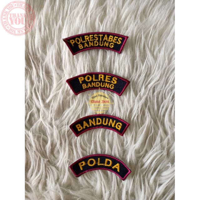 Bordir Atribut lokasi PKS,Polisi,Kepolisian Bordir Nama Dadabisa pesan satuan