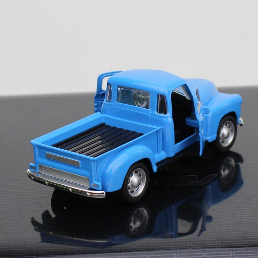 Lanfy Classic Pickup Car Model Mobil Klasik Dekorasi Rumah Kantor Simulasi Model Statis1/32 Alloy Pull Back Vehicle Toy Untuk Hadiah Ulang Tahun