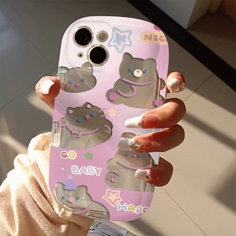 IPHONE Casing Transparan Kompatibel Untuk Iphone14 13 12 11 Pro Max XS X Xr8 +7 Plus Kucing Lucu Silikon Lembut Shockproof Casing Ponsel Cover Sel Precticer