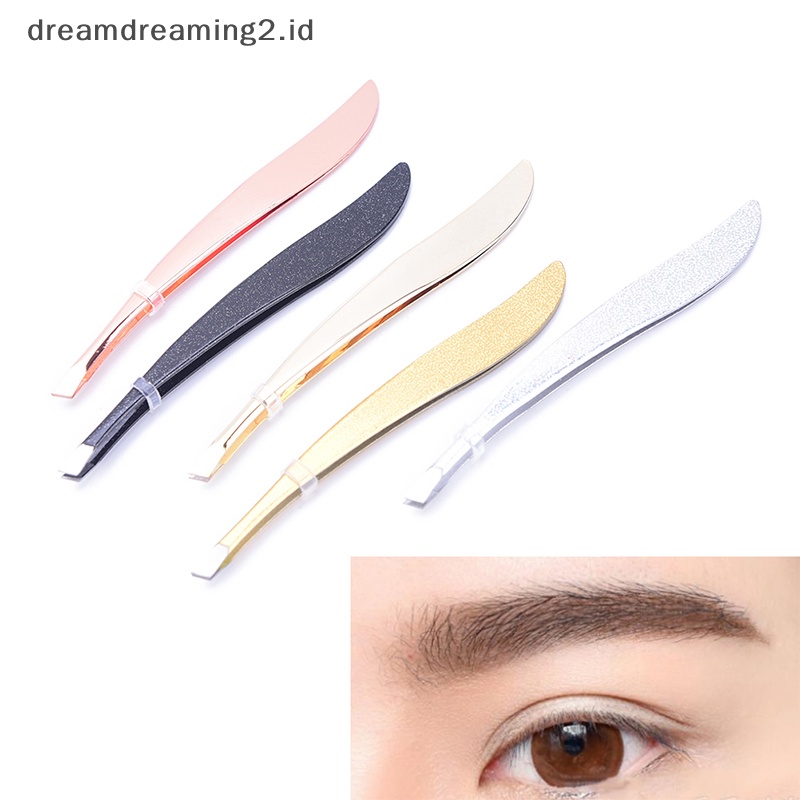 (drea) Profesional stainless steel tweezer Alis Wajah Hidung Rambut Klip remover Alat //