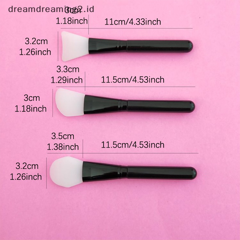 (drea) 1pc Kuas Masker Wajah Silikon Silicone Soft Tip Mask Stick FacialSmudge Mud Mask //