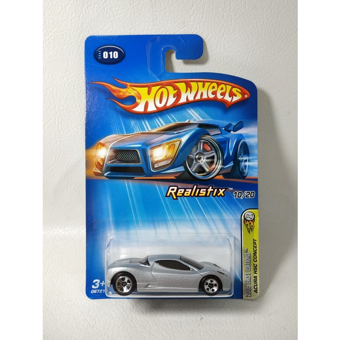 Hot Wheels 2005 First Editions Acura HSC Concept Silver Japan Sticker miniatur mainan pajangan