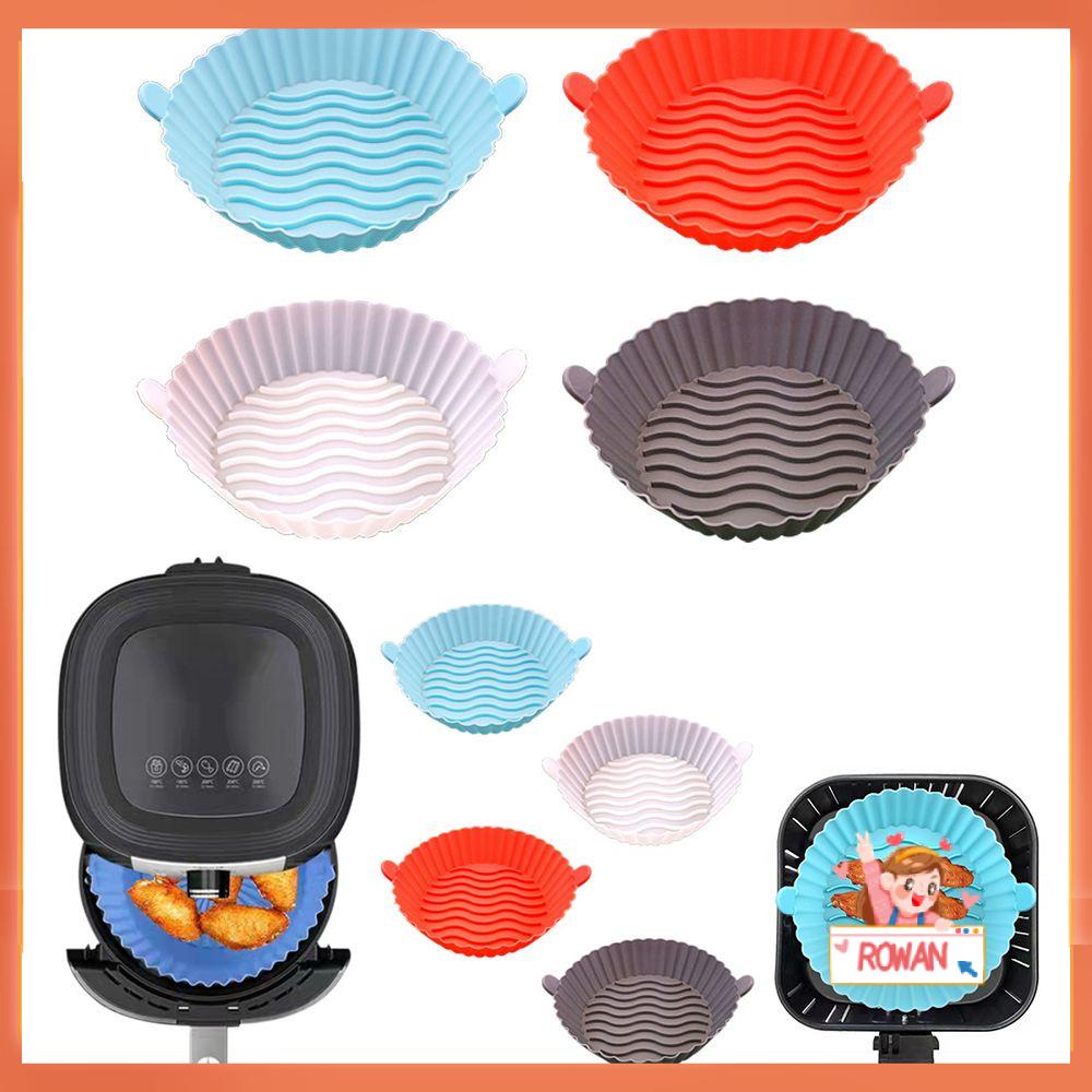 R-FLOWER Air Fryer Silicone Pot Reusable Multifungsi Non Stick Oven Pizza Plate Pengganti Liners AirFryer Aksesoris