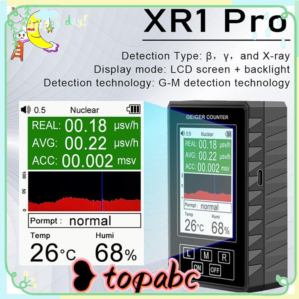 TOP Geiger Counter Profesional Portable Dengan Backlight Monitor Radiasi Genggam