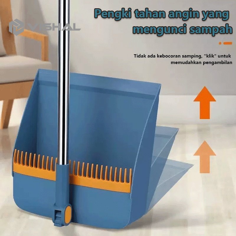 VISHAL Set Sapu Pengki Lipat Alat Pembersih / Sapu Pengki Set VS-901