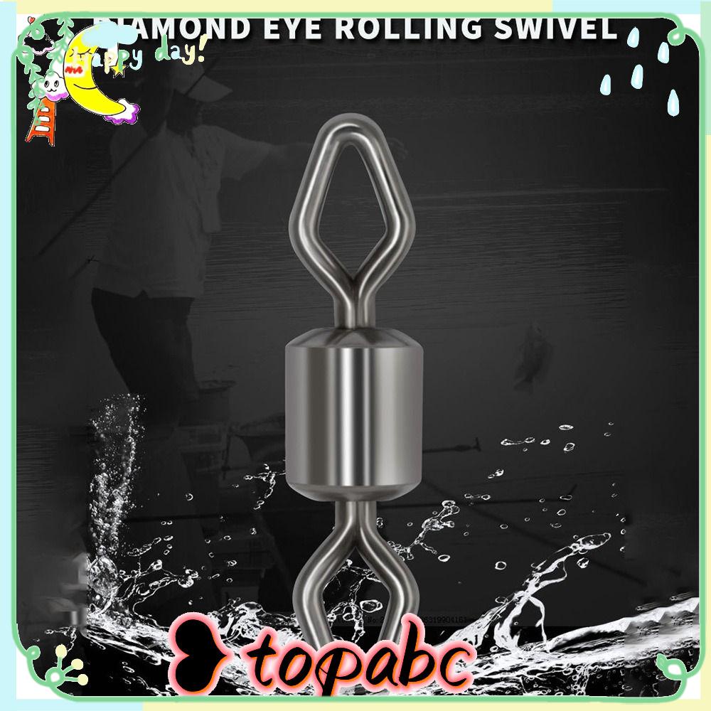 TOP 100 Pcs Memancing Rolling Swivel Konektor Baru Stainless Steel High Quality Bearing Barrel