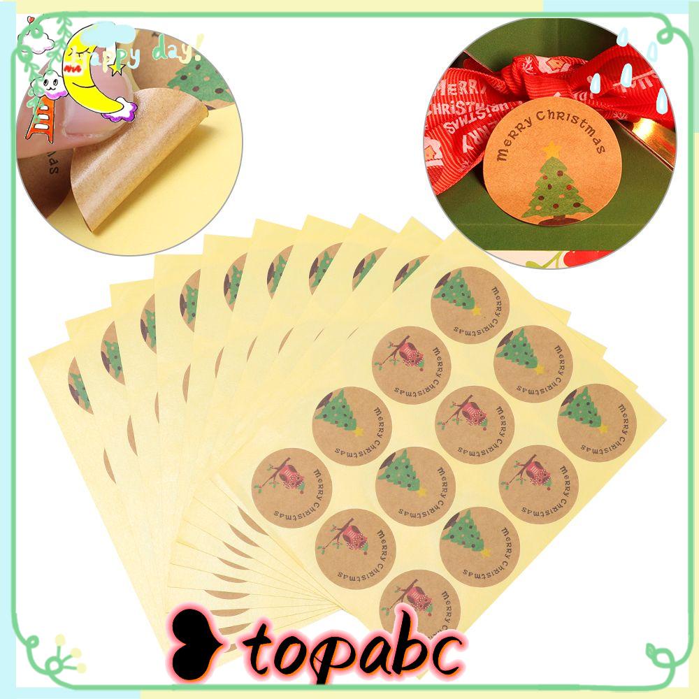 TOP 60/120 pcs Stiker Natal Owl Handmade Baking Paket Kertas Hadiah Candy Tag Dekorasi Kue DIY Desain Kemasan Segel