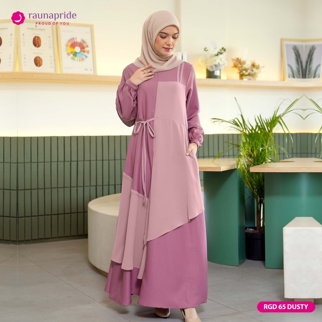 Gamis RAUNA Muslim Wanita /  RGD-65 / Fashion Muslim