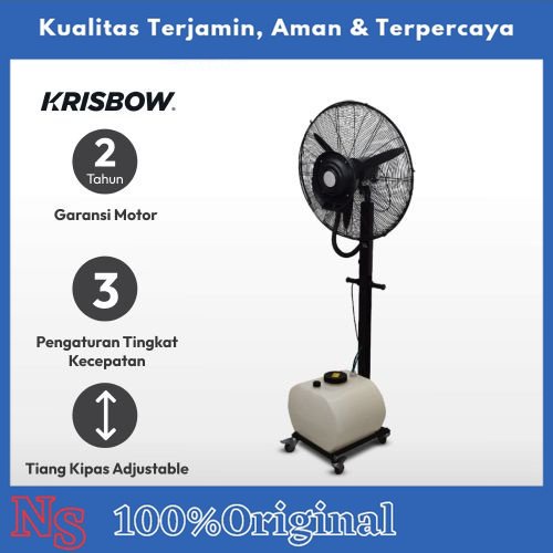 Krisbow 26 Inci Kipas Angin Uap 60 Ltr - Hitam/Kipas Angin