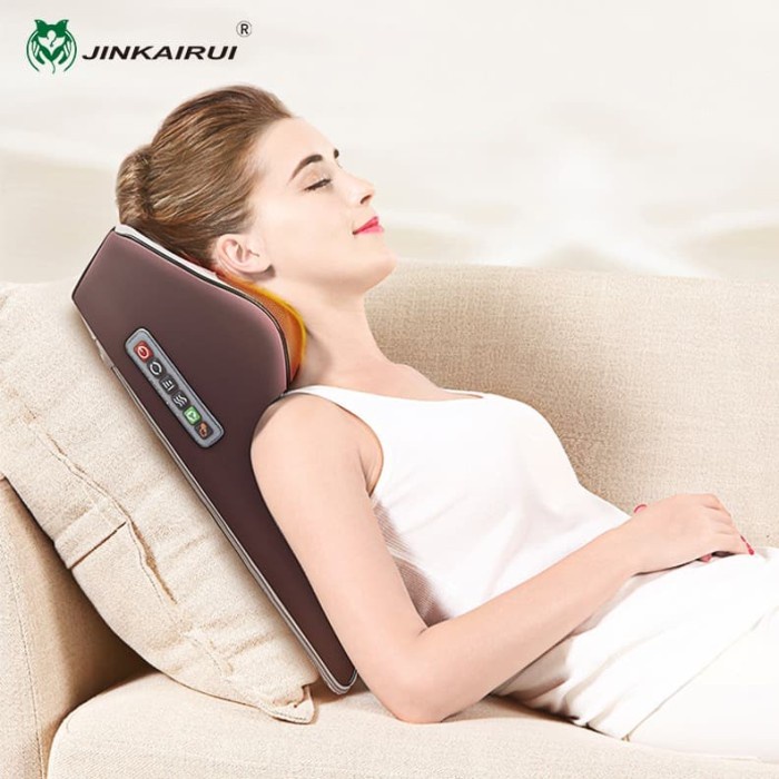 Alat Pijat Listrik Bantal Bahu Leher Pemanasan Shiatsu Pijat Elektrik