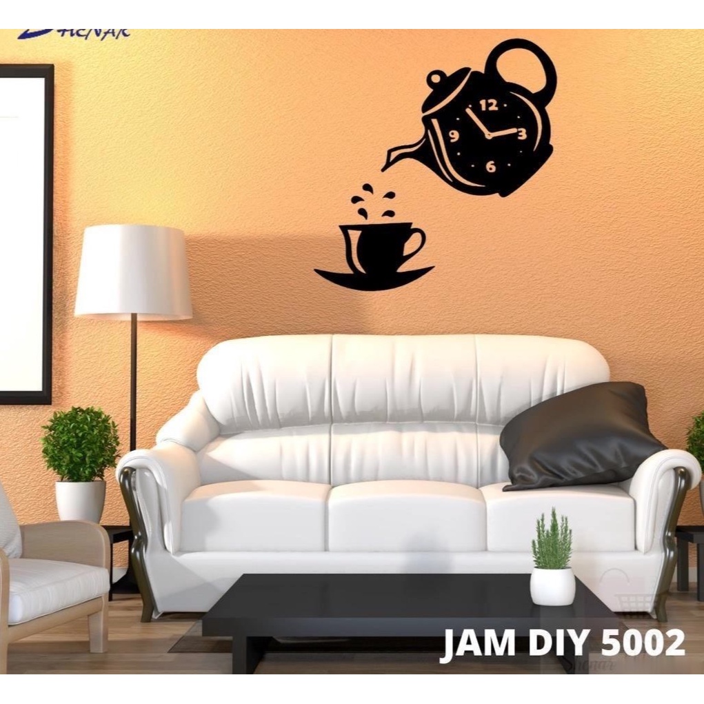 Jam Dinding DIY Model Love Teapot Camel Calligraphy