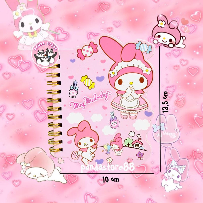 Buku Notes Sanrio Premium Quality Cinnamonroll Kuromi Melody