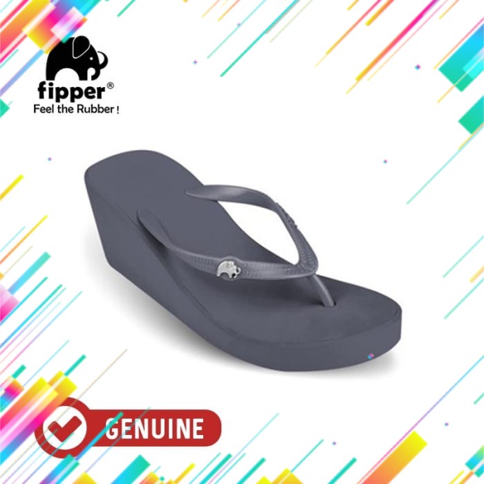 Fipper 7cm Wedges / Sandal Wanita / Grey